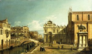 El Campo Santi Giovanni e Paolo, Venecia, 1738-9 de Giovanni Antonio Canal