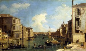 El Gran Canal, Venecia, Mirando al Este desde el Campo di San Vio de Giovanni Antonio Canal