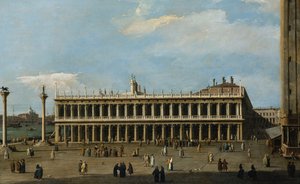 La Biblioteca y la Piazzetta, Venecia, desde el Palacio Ducal