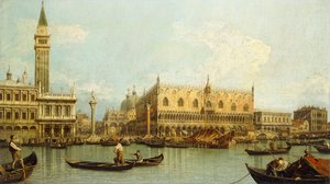 El Molo, Venecia, desde el Bacino di S. Marco de Giovanni Antonio Canal