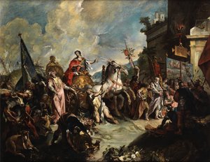 Giovanni Antonio Guardi Desfile triunfal de Escipión