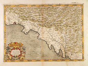 Región de Liguria oriental, del Atlas de Italia de Giovanni Antonio Magini, grabado en cobre de Giovanni Antonio Magini