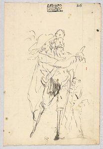 Bocetos de hombres con pata de palo de Giovanni Antonio Pellegrini