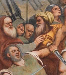 Nave central, primer tramo sur, Cristo clavado en la cruz, Il Pordenone de Giovanni Antonio Pordenone