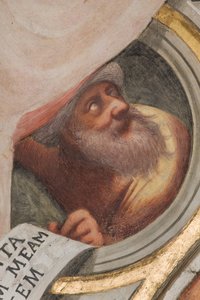 Nave central, primer tramo sur, IL Pordenone 1520, Busto con profeta de Giovanni Antonio Pordenone