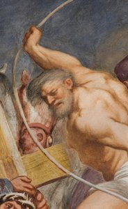 Nave central, Segundo tramo sur, Jesús cae bajo la cruz, Il Pordenone de Giovanni Antonio Pordenone