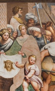 Nave Central, Segundo tramo sur, Jesús cae bajo la cruz, Il Pordenone de Giovanni Antonio Pordenone