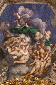 Dios como creador entre los ángeles, c.1529 (fresco) de Giovanni Antonio Pordenone