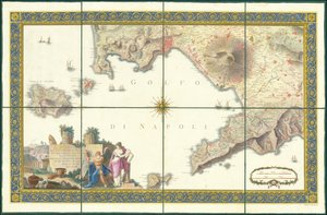 Mapa del Golfo de Nápoles de 1794 de Giovanni Antonio Rizzi Zannoni