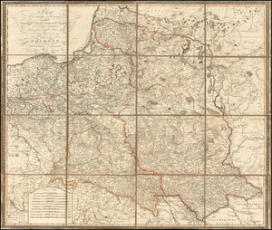 Mapa de Polonia de 1807 de Giovanni Antonio Rizzi Zannoni