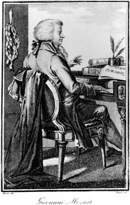 Wolfgang Amadeus Mozart, compositor austríaco, c1784-1827 de Giovanni Antonio Sasso