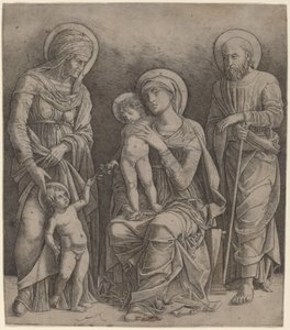 Sagrada Familia con Santa Isabel y el Niño San Juan de Giovanni Antonio da Brescia, after Andrea Mantegna