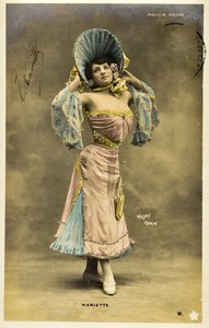 Postal: Moulin Rouge - Retrato de Mariette, artista de music hall