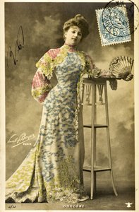 Postal: Retrato de Arlette Dorgere/Née Anna Mathilde Irma Jouve (1880 - 1965), comediante, bailarina y cantante de Phillipe de Marlier