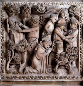 Representación del martirio de Pedro de Verona de Giovanni Balduccio