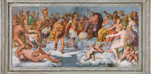 La Asamblea de los Dioses, c.1560 (fresco) de Giovanni Battista Castello