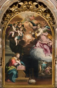 Transepto Sur, Altar de la Anunciación, Retablo de Giovanni Battista Trotti conocido como Il Malosso 1594