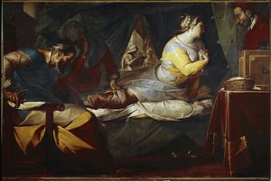 Quadroni de San Carlo: episodio de la vida de San Carlos Borromeo: el milagro de Aurelia degli Angeli de Giovanni Battista  Crespi
