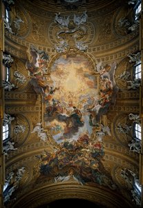 El triunfo del Santo Nombre de Jesús. Fresco de la nave. Roma, Chiesa del Gesù, Italia