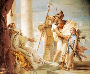 Eneas presentando a Cupido disfrazado de Ascanio a Dido de Giovanni Battista Tiepolo