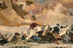 Alegoría de África. Fresco de Giovanni Battista Tiepolo (1696-1770) de Giovanni Battista Tiepolo