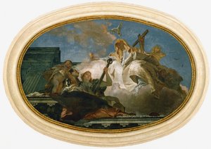 Alegoría de Spes, Fides, Caritas (fresco) ... de Giovanni Battista (1696-1770) Tiepolo