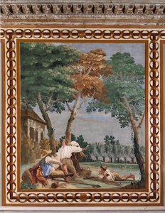 Alojamientos para invitados, Sala de las Escenas Rurales: "El descanso del campesino" de Giovanni Battista Tiepolo
