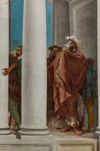 Palazzina (edificio pequeño), el vestíbulo de entrada: "El sacrificio de Ifigenia", detalle