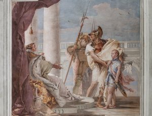 Palazzina (Pequeño Edificio), la tercera sala o habitación de la Eneida: "Eneas presenta a Eros a Didone a semejanza de Ascanio"