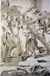 La decapitación de un obispo de Giovanni Battista Tiepolo