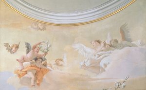 La Asunción, fresco, detalle, Oratorio de la Pureza, Udine