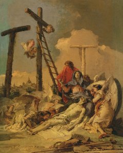 La deposición (óleo sobre lienzo) de Giovanni Battista Tiepolo