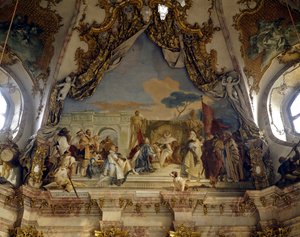 La investidura del obispo Aroldo por Federico I de Hohenstaufen (1122-1190) conocido como Federico Barbarroja, Rey de Alemania y Emperador Germánico