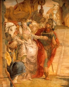 El encuentro de Antonio y Cleopatra (detalle)