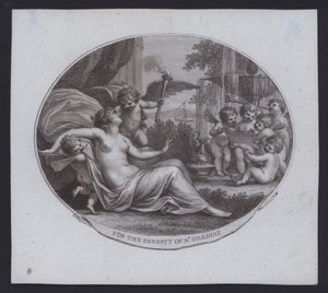 Boleto de beneficio para el violinista, compositor y empresario de ópera italiano Felice de Giardini de Giovanni Battista (after) Cipriani