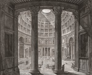 Interior del Panteón, Roma, Italia. Piranesi