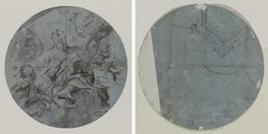 Apoteosis de un Santo (recto); Boceto Arquitectónico(?) (verso)
