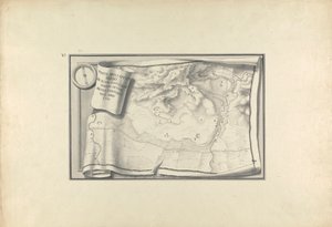 Plano de las ruinas de Sardis con vestigios de edificios antiguos que aún existían en 1750