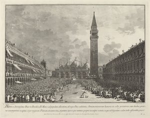 El Dogo llevado por la Piazza San Marco, 1763-1766 de Giovanni Battista Brostoloni