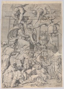 El descendimiento de la cruz de Giovanni Battista Cavalieri