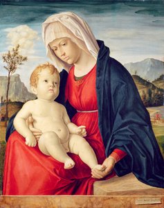Virgen con el Niño (óleo sobre tabla)