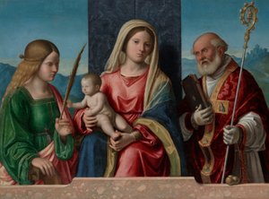 Virgen y el Niño con los Santos Catalina y Nicolás