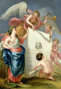 Estudio alegórico para una impresión conmemorativa de Handel de Giovanni Battista Cipriani