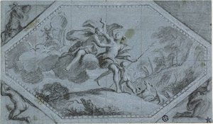 Decoración del techo con Venus y Adonis de Giovanni Battista Cipriani
