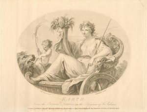 Tierra, grabado por Francescco Bartolozzi (1727-1815) publicado en Londres, 1803