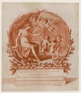 Invitación a cenar en la Mansion House, Londres, el 28 de marzo de 1796 de Giovanni Battista Cipriani