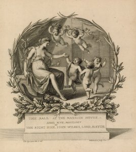 Entrada al Baile en la Mansion House, Londres, 17 de abril de 1775 de Giovanni Battista Cipriani
