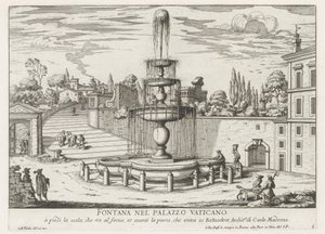 Fuente en el Vaticano Fontana nel Palazzo Vaticano (título sobre objeto) Fontane di Roma (título de la serie) Fuentes de Roma (título de la serie)