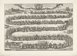 Procesión del Papa Inocencio XI a San Juan de Letrán de Giovanni Battista Falda