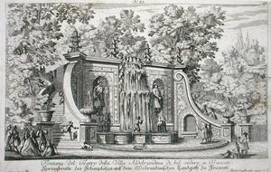 Fuente del Teatro en la Villa Aldobrandina, Frascati, c.1675, de 